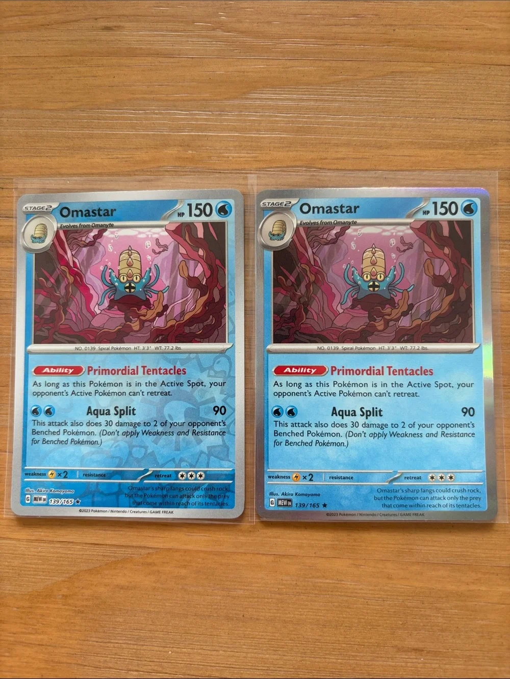 Omastar Pokémon Card Lot | 2 Holo & Reverse Holo Cards | Pokemon 151 ✨5/$25✨
